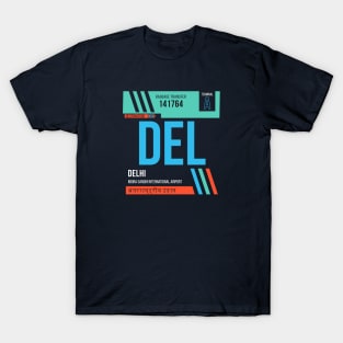 Delhi (DEL) Airport Code Baggage Tag T-Shirt